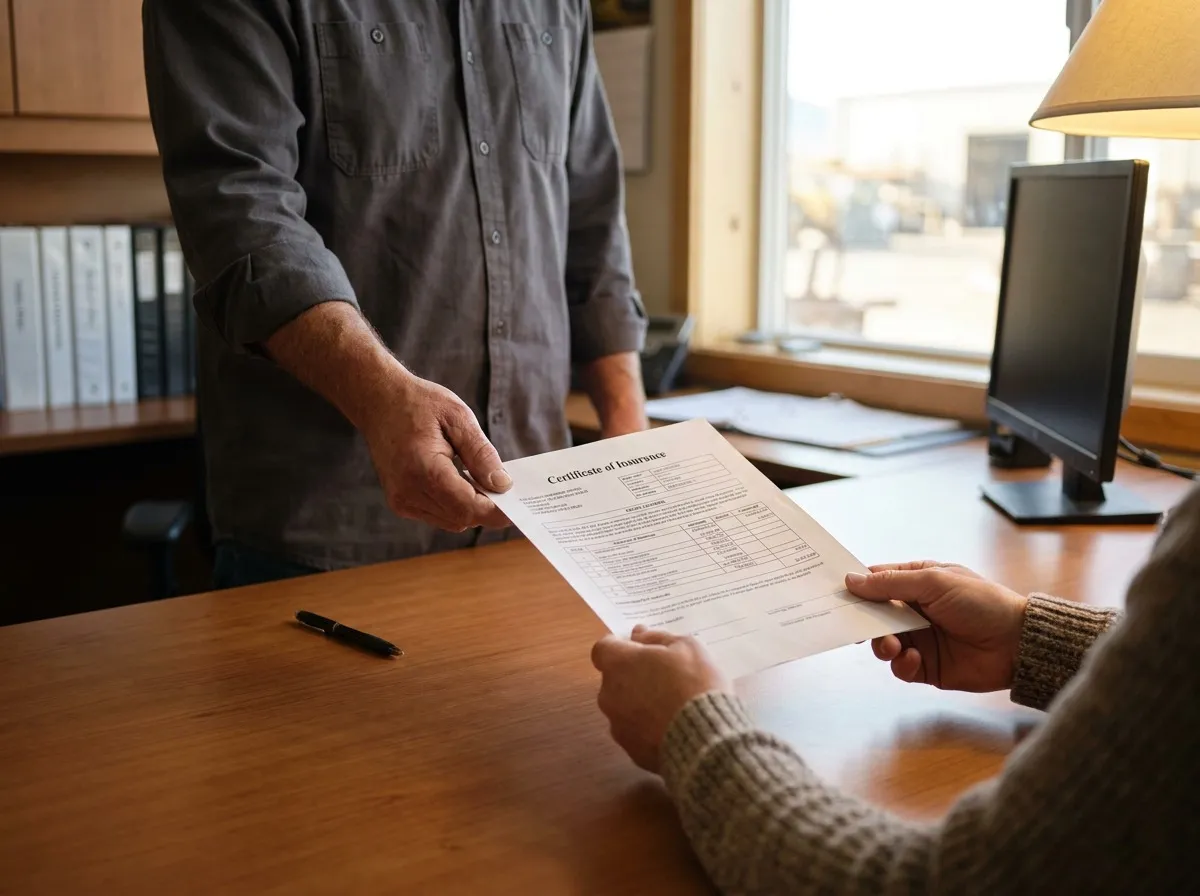 Denver homeowner comparing three countertop fabricator quotes on a dining table during the vetting process.