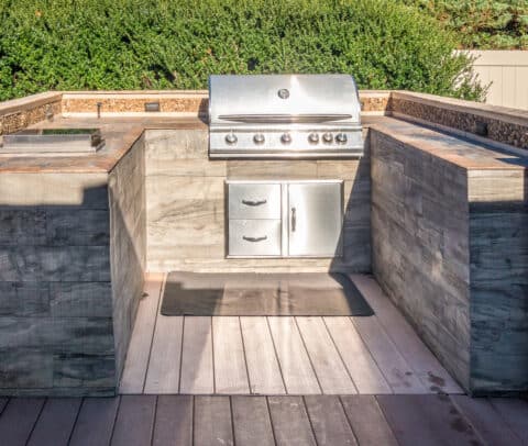 outdoor stone grill surround